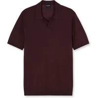 OLYMP Poloshirt Strick Casual mit geripptem Kragen, unifarben