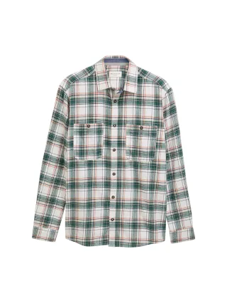 Tom Tailor - Comfort Fit Flanell-Hemd mit Karomuster off white multicolor check - Gr. - XXXL