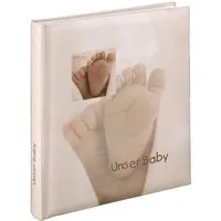 Hama Fotoalbum Babyalbum "Baby Feel", 29x32 cm, 60 weiße Seiten, 2 seitiger Vorspann