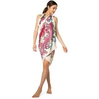 MayTree Modeschal leichter Strandschal Damen Boho 85 x180 pink, Sarong Pareo, (Stück, 1-St)