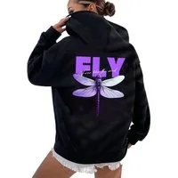 RMK Kapuzenpullover Damen Winter Pullover Fly Libelle