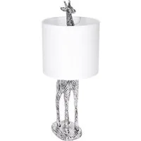 BRUBAKER Nachttischlampe Tischleuchte Giraffe Afrika, ohne Leuchtmittel, Motiv Lampe mit Keramikfuß, Höhe 51,5 cm