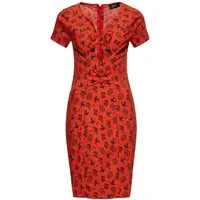 QueenKerosin Etuikleid Cherries & Roses mit Allover-Print