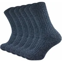 GAWILO Norwegersocken aus Wolle für Herren - extra warm & dick (6 Paar) Thermosocken gegen kalte Füße, Wollsocken