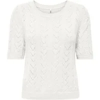 ONLY Kurzarmpullover ONLSUNNY SS O-NECK KNT Kunstfaser, regular fit, Rundhals