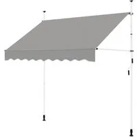 Yaheetech Markise 150/200/250/300 cm (Breite) Klemmmarkise mit Handkurbel Sonnenschutz