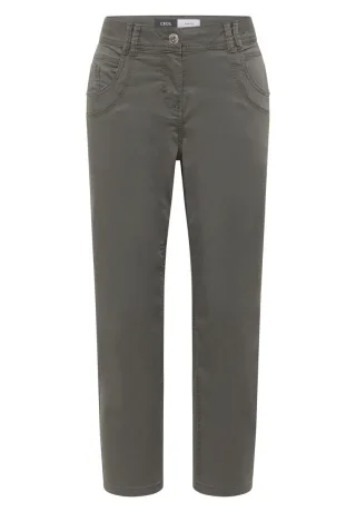Cecil - Mid Waist Slim Leg Hose im Casual Fit grün - Gr. - 26