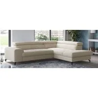 COTTA Ecksofa Aura L-Form, B: 260 cm, mit Bettfunktion, Bettkasten & Kopfteilverstellung