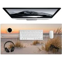 MuchoWow Gaming Mauspad Pier - Sonnenuntergang - Strand (1-St), Gaming Mauspad XXL, Schreibtischunterlage, Desk Mat Groß, 80x40 cm