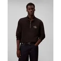 Calvin Klein Jeans Sweatshirt LS EU 350TERRY MICRO MONOLOGO QT Regular fit, Stehkragen und Reißverschluss