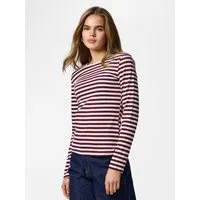 pieces Langarmshirt PCRUKA LS TOP NOOS BC Baumwollmischung, slim fit