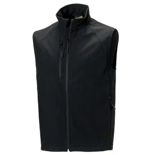Russell Mens 3 Layer Soft Shell Gilet Jacke (Schwarz)