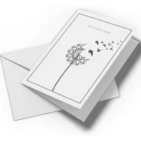 Briefzauber Beileidskarte Set 25x Trauerkarten Danksagung, Klappkarten mit Innentext & Umschläge