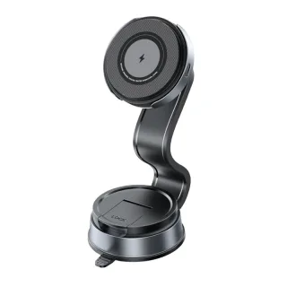 WEKOME WP-U209 Magnetic 15W Wireless Charger Mobile Phone Car Holder Suction Cup Bending Folding Car Navigation Bracket