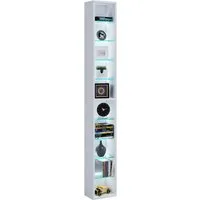 VCM Standregal Holz CD DVD Stand Aufbewahrung Regal Rasato XL, 1-tlg., VCM Standregal Rasato 155x21x14 cm Holzwerkstoff, Glas