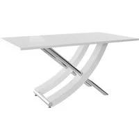 OTTO home Esstisch Kaleo, Hochglanz, mit Chromabsetzen, Breite 160 cm