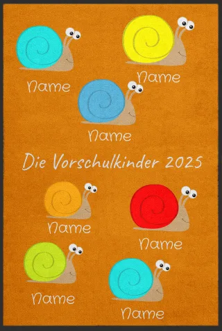 Fussmatte Abschiedsgeschenk Kindergarten individuell 6008 | Größe: 60 cm x 80 cm