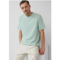 s.Oliver Kurzarmshirt T-Shirt Strukturiertes T-Shirt mit Crew Neck