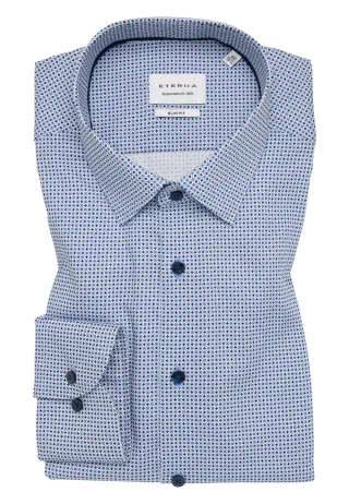 ETERNA - Hemd Twill Langarm himmelblau - Gr. - 42/Langarm - 67cm