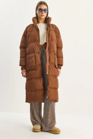 Übergröße Langer Puffer-Mantel