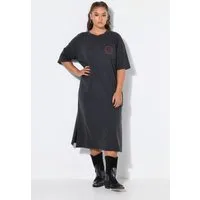 Studio Untold Midikleid Midi-Jerseykleid A-Linie Applikation Halbarm