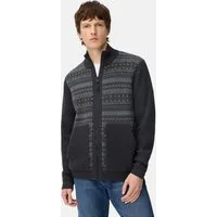 camel active Cardigan mit Stehkragen Langarm Markenlabel