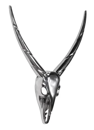 Deko Design Wanddekoration Geweih Aluminium Silber