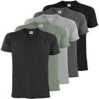 ALPIDEX V-Shirt T-Shirts Herren 5er Set V-Ausschnitt – verschiedene Größen und Farben