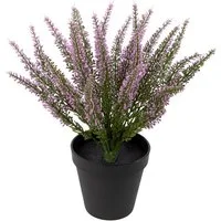 Kunstblume Erika / Heidekraut 32x28cm im Topf DP Kunstpflanzen künstliche Blumen Erikabusch, Seidenblumen Roß, Farbe: Dunkel-Rosa