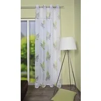 HOME WOHNIDEEN Gardine BAMBOU (1 St), Ösen, transparent, HxB: 245x140, ÖSENSCHAL DRUCK BLÄTTER