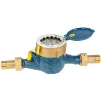 tecuro Wasserzähler Hauswasserzähler Kombi-Set, 190 mm, verschiedene Ausführungen, inkl. Verschraubungen