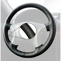 LECO Lenkradbezug Lenkradhülle mit schwarzer Naht VW, Audi, Renault, Opel, Mercedes, BMW, Echtleder
