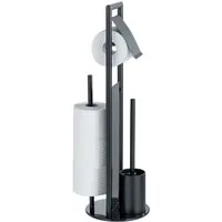 WENKO WC-Garnitur Ravina, Stand WC-Garnitur, Toilettenpapierhalter, Rollenhalter & WC-Bürste