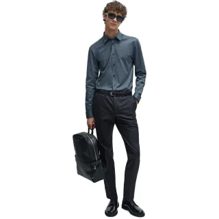 Hugo Boss - "Roan Kent" Button-Down-Hemd für Herren, Oxford-Stil, Langärmlig (Dunkelblau)