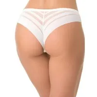 Elegant Love Tangaslip Kontrast-Mesh-Panty, Intimates-Höschen, Brasilien Slips (1-St) Lingerie für Damen, sexy halbtransparente Unterhosen