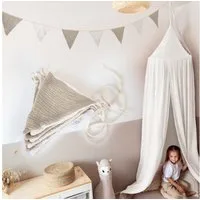 lilimaus Wimpelkette Sternenkette für Kinderzimmer - handgenähte Stoff-Girlande, handgefertigte Stoff-Girlande ca. 300 cm - Wimpel oder Sterne