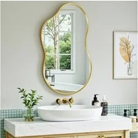 TLGREEN Dekospiegel Wandspiegel, (Wolkenspiegel mit Gehärtetes Glas, Aluminiumrahmen), für Wohnzimmer Schlafzimmer Badezimmer