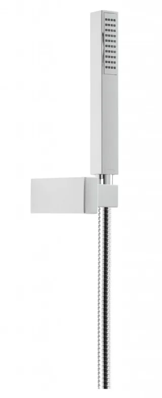 Herzbach Herzbach Living Spa Wannenset eckig ABS Halter ABS Stabhandbrause Chrom , 11.630221.3.01 11.630221.3.01