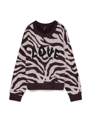 VERO MODA - VMNEWKAI LS O-NECK PULLOVER BOO Winetasting - Gr. - XL