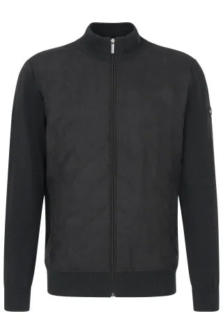 bugatti - Herren Strickjacke dunkelgrau - Gr. - M