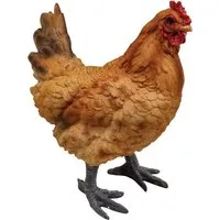 Fachhandel Plus Tierfigur Henne Huhn ROSI lebensechte Gartenfigur Tierfigur Gartendeko stehend, handbemalt, lebensecht