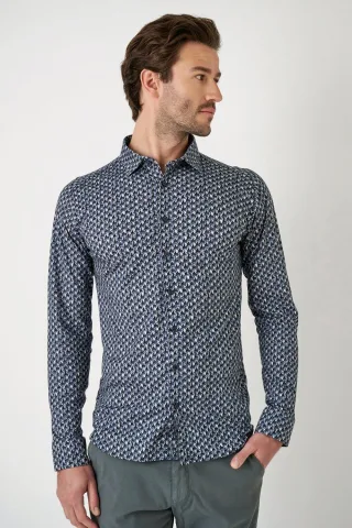 DESOTO - Casual Kent 1/1 midnight bubbles - Gr. - XL
