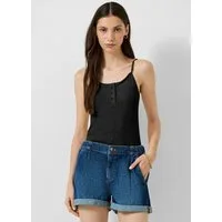 QS Muskelshirt T-Shirt Spaghettitop mit Ajourmuster