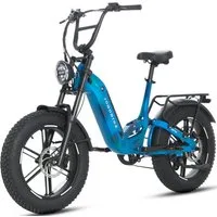 JOBOBIKE E-Bike Mountainbike 26x4,0 Zoll, 80 Nm, Robin Pro, 180km, für Stadt, Berg und Gelände, 8 Gang Shimano, Kettenschaltung, Heckmotor, 960 Wh, (Fatbike, hydr. Scheibenbremse, Elektrofahrrad für Damen und Herren), Federgabel, Gefederte Sattelstüt