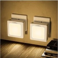 LQWELL LED Steckdosenleuchte Nachtlicht Steckdose Faltbar mit Dämmerungssensor, LED fest integriert, Nachtlampe Einstellbare Helligkeit, Automatisch Steckdosenlicht, Orientierungslicht Warmweiß, Bewegungsmelder, 1/2/3 Stück LED Nachtlicht Kinder