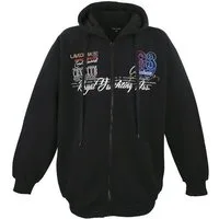 Lavecchia Sweatjacke Lavecchia Herren Sweatshirtjacke LV-612 (Black, 7XL) Hoodie Kapuzensweatjacke