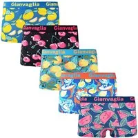 Rungassi Boxershorts 5er Pack Deluxe Damen Boxershort Slips Panty Hot Pants Hipster 8873