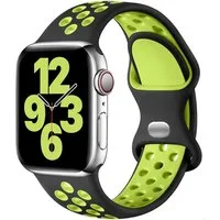Baker Smartwatch-Armband Apple Watch Armband 44mm 45mm 49mm 46mm 42mm 40mm 41mm 38mm, Silikon Doppelloch Band für iWatch Ultra SE Series 10 9 8 7 6 5 4 3 2