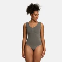cfab Shaping-Body Tank Bodysuit Sculpting Shapewear mit Slip-Graphit-L (1-tlg)