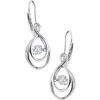 Limana Paar Ohrhänger Brisur Ohrringe 925 Sterling Silber tanzender Zirkonia Frauen Damen (inkl. Schmuckbox), Geschenk Ostern Muttertag Weihnachten Geburtstag Schmuck für jeden Tag